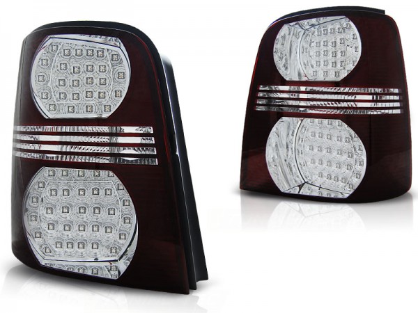LED Rückleuchten für VW Touran 1T / 1T GP Bj. 03-10 Rot/Chrom