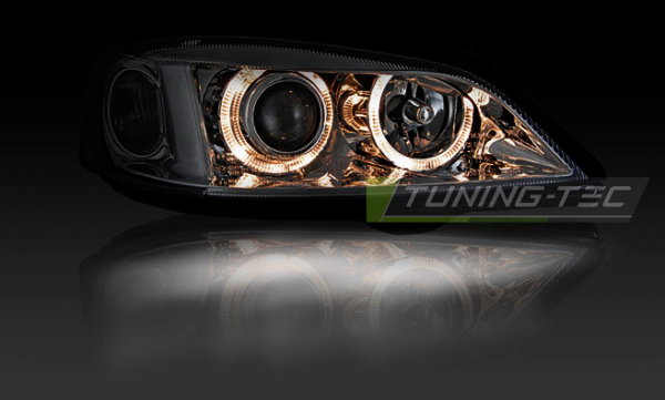Scheinwerfer Angel Eyes für Opel Astra G Bj. 98-05 Chrom