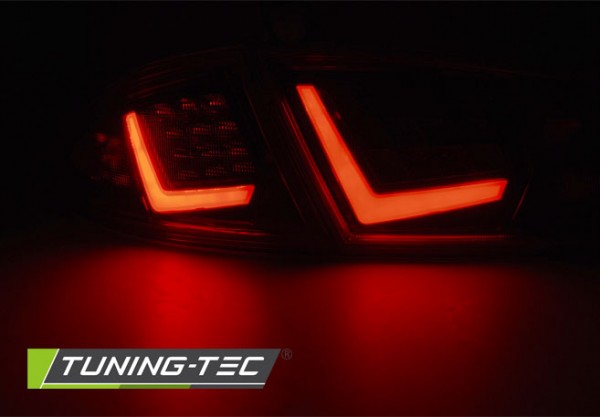 LED Lightbar Rückleuchten für Seat Leon 1P1 Facelift Bj. 09-12 Rot/Smoke