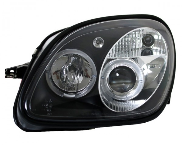 Scheinwerfer Angel Eyes für Mercedes SLK R170 Bj. 96-04 Schwarz
