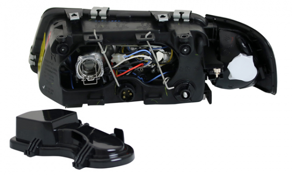 Scheinwerfer Angel Eyes für Audi A3 8L Bj. 96-00 Schwarz