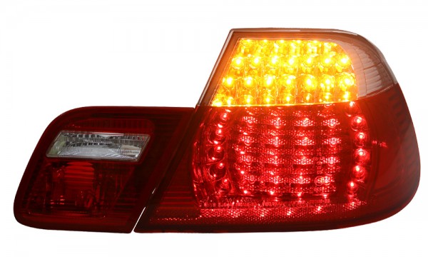 LED Rückleuchten für BMW E46 Coupe Bj. 99-03 Rot/Chrom
