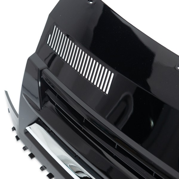 Sportgrill Kühlergrill ohne Emblem für VW T6 Bj. 2015-2019 Schwarz Glanz Chrom