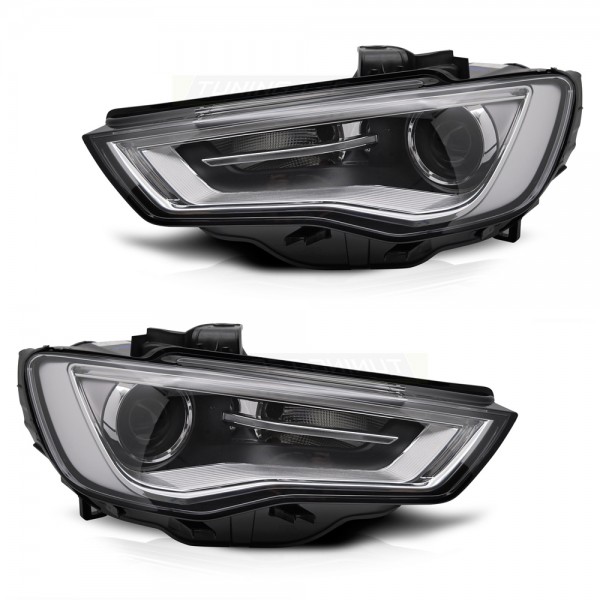 Scheinwerfer Xenon Set für Audi A3 8V Bj. 12-16 Stellmotor DRL D3S LED Chrom