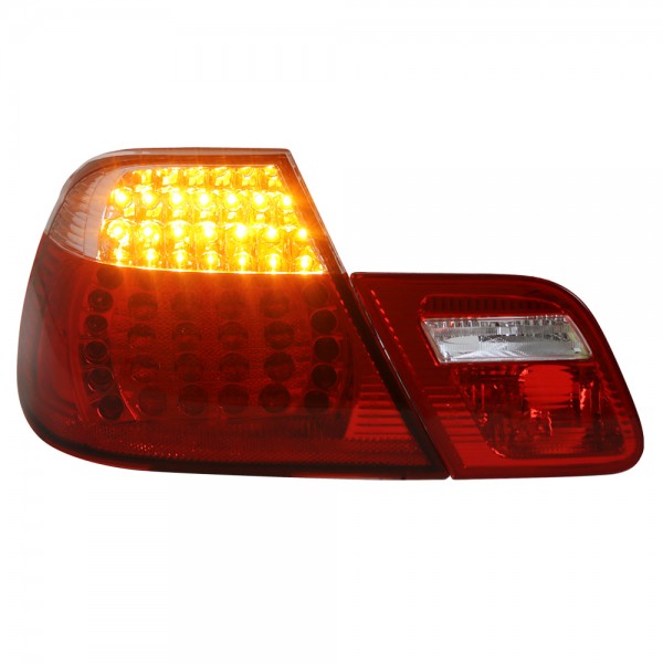 LED Rückleuchten für BMW E46 Coupe Bj. 03-06 Rot/Chrom