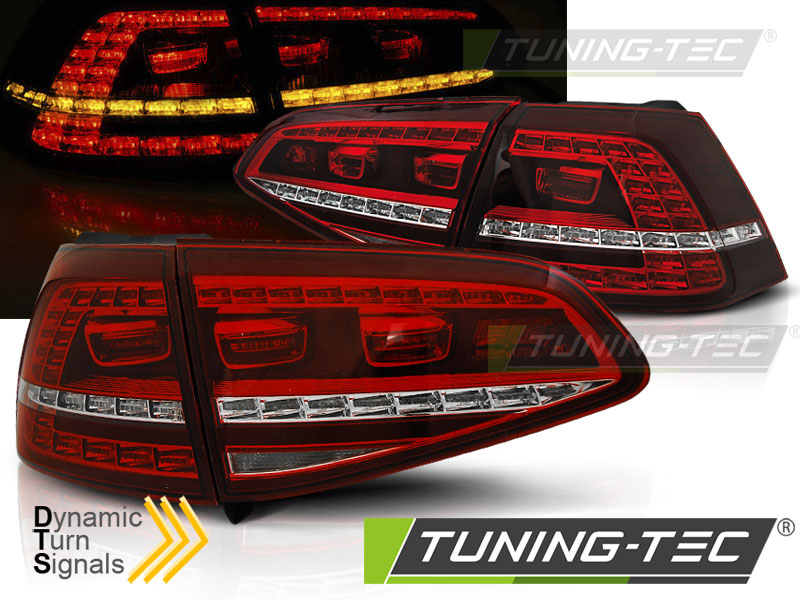 LED Rückleuchten für VW Golf 7 (VII) Limo Bj. 12-17 Rot/Chrom dynamischer Blinker
