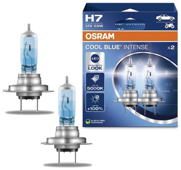 OSRAM H7 COOL BLUE INTENSE 5000K Next Generation 55W 12V Duo Box