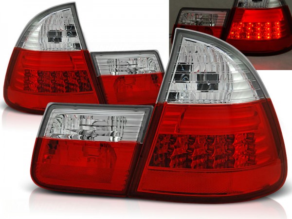 LED Rückleuchten für BMW E46 Touring Bj. 99-05 Rot/Chrom