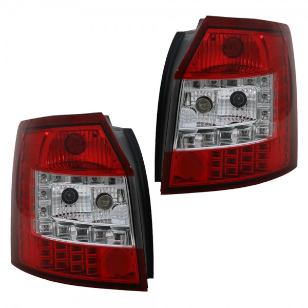 LED Rückleuchten für Audi A4 B6 (8E) Avant Bj. 00-04 Rot/Chrom