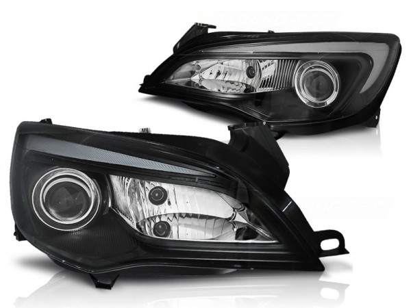 Scheinwerfer DRL LED Tagfahrlicht für Opel Astra J Bj. 09-15 Schwarz LTI