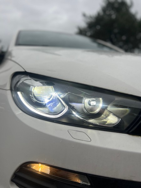 Voll LED Scheinwerfer Tagfahrlicht für VW Scirocco 3 Bj. 08-14 Schwarz Chrom