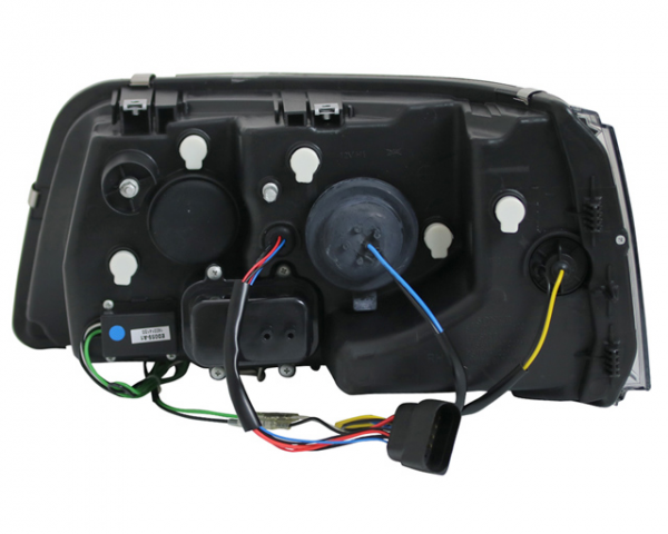 Scheinwerfer LED Tagfahrlicht Optik für VW T5 Bj. 03-09 Chrom