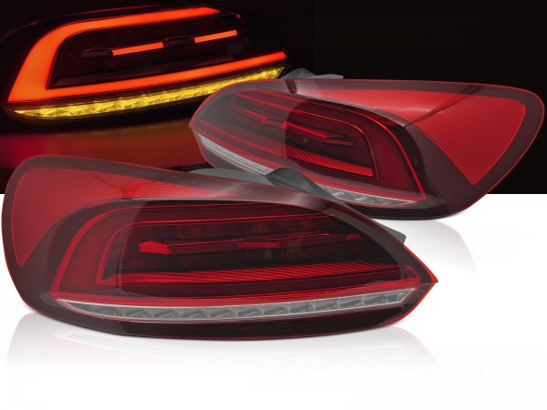 LED Lightbar Rückleuchten für VW Scirocco 3 (III) Bj. 08-14 Rot mit dynamischen Blinker
