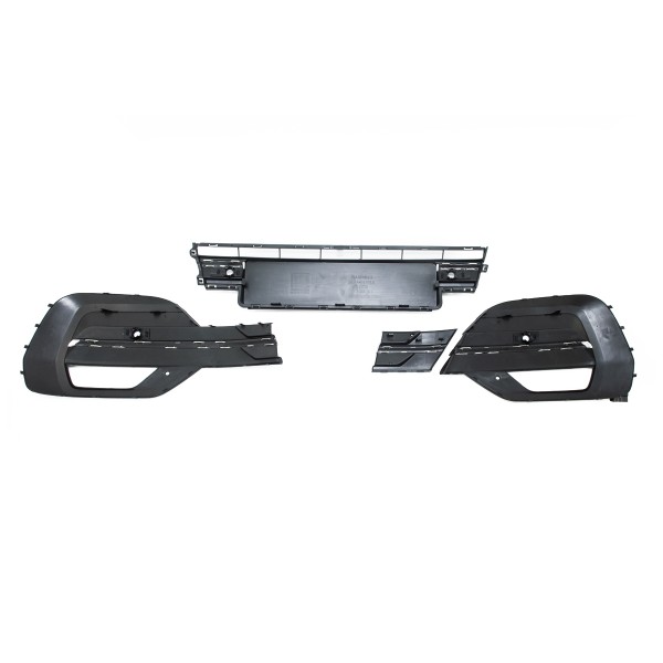Stoßstange Gitter Blenden Set für VW T6.1 Bj. 19-24 Schwarz Glanz für 4 PDC