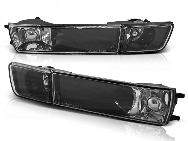 Frontblinker Set Schwarz für VW Golf 3 / Vento mit Nebelscheinwerfer