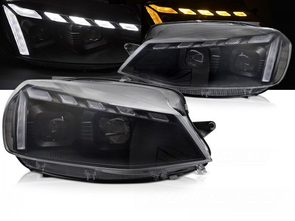 Voll LED Scheinwerfer Tagfahrlicht für VW Golf 7.5 VII Facelift Bj. 17-20 Schwarz