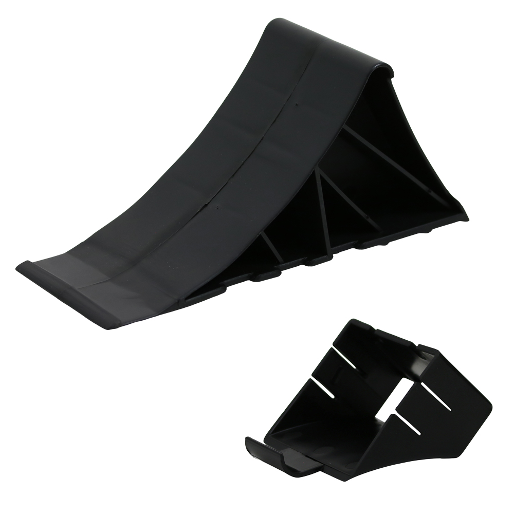 2x KFZ Unterlegkeile Bremskeil Hemmschuhe inkl. Halter PKW Anhänger Wohnwagen