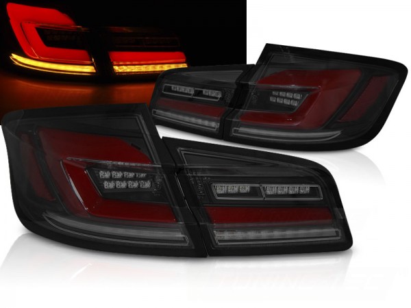 VOLL LED Lightbar Rückleuchten für 5er BMW F10 Limousine Bj. 10-16 Schwarz Smoke
