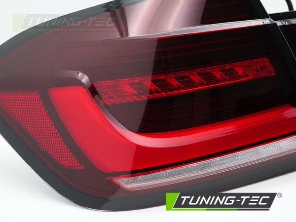 Voll LED Rückleuchten für BMW F30 Limo Bj. 11-19 Rot/Chrom dynamischer Blinker
