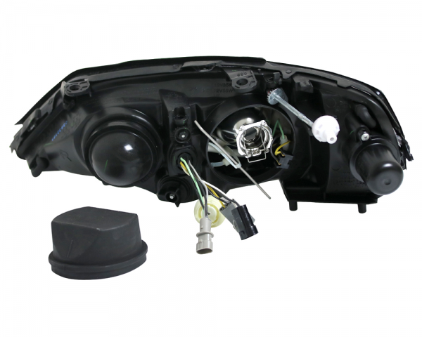 Scheinwerfer LED Tagfahrlicht Optik für Opel Astra G Bj. 98-05 Schwarz