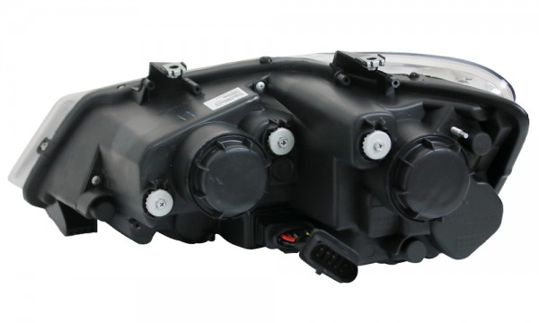 Scheinwerfer U-Tube Tagfahrlicht Optik für VW Polo 6R 6C Schwarz mit dynamischem LED Blinker