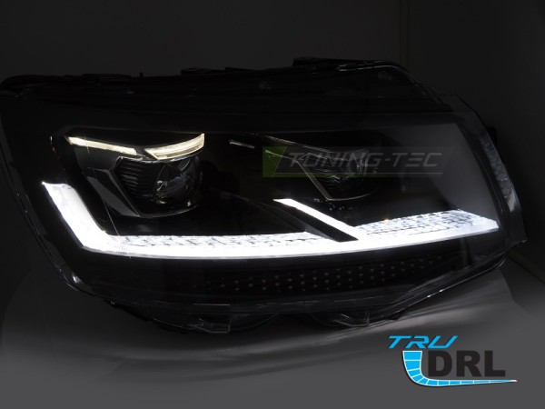 Voll LED Scheinwerfer Tagfahrlicht für VW T6 15-19 Schwarz dyn. LED Blinker - Black Edition