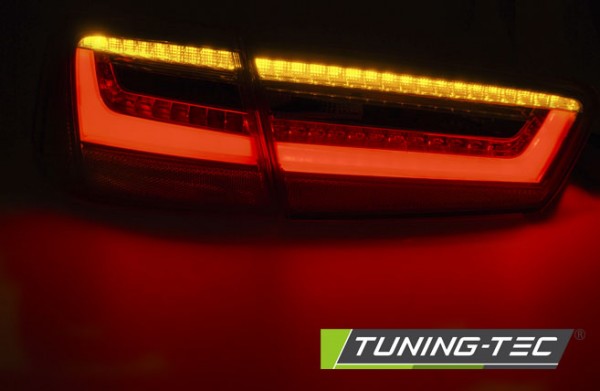 LED Lightbar Rückleuchten für Audi A6 4G C7 Limo Bj. 2011-2014 Rot/Chrom
