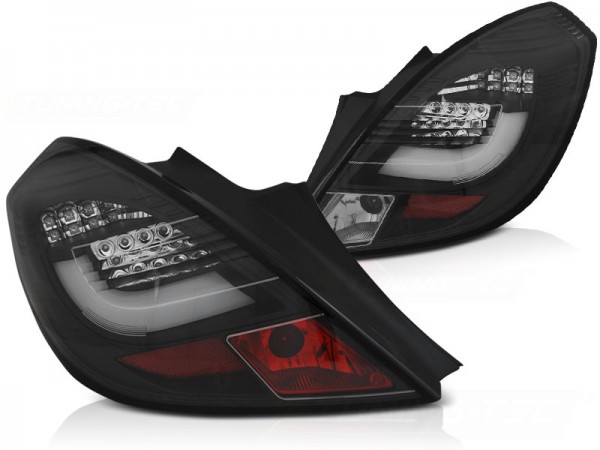 LED Lightbar Rückleuchten für Opel Corsa D (3-Türer) Bj. 06-14 Schwarz