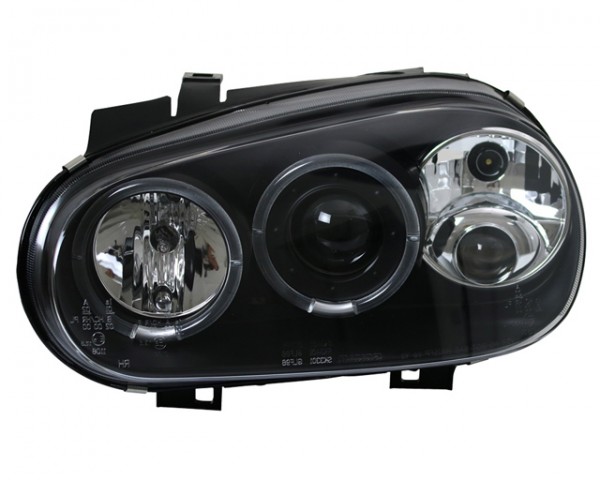 Scheinwerfer Angel Eyes für VW Golf 4 Bj. 97-03 Schwarz