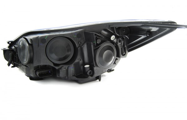 Scheinwerfer LED Tagfahrlicht Optik für Ford Focus 3 Bj. 11-14 Schwarz LTI