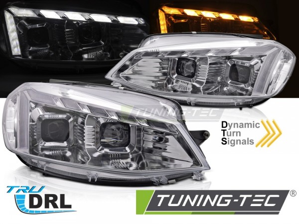 Scheinwerfer DRL LED Tagfahrlicht für VW Golf 7.5 VII Facelift Bj. 17-20 Chrom