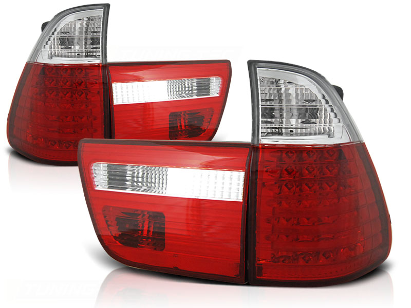 LED Rückleuchten für BMW X5 E53 Bj. 99-03 Rot/Chrom