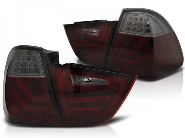 LED Lightbar Rückleuchten für BMW E91 LCI Touring Bj. 08-12 Rot/Smoke
