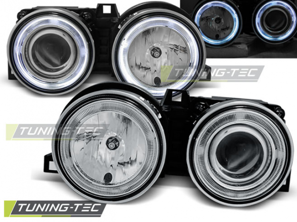 Scheinwerfer CCFL Angel Eyes für BMW 3er E30 Bj. 82-94 Chrom