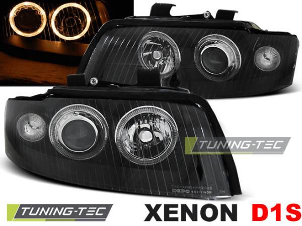 Xenon Scheinwerfer Angel Eyes für Audi A4 B6 8E Bj. 00-04 Schwarz