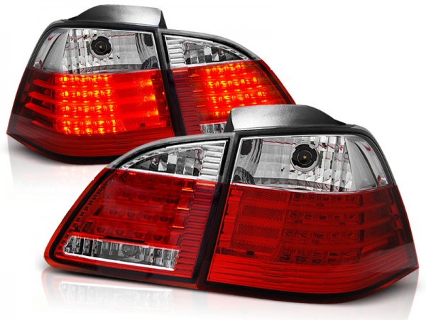 LED Rückleuchten für BMW E61 Touring Bj. 04-07 Rot/Chrom