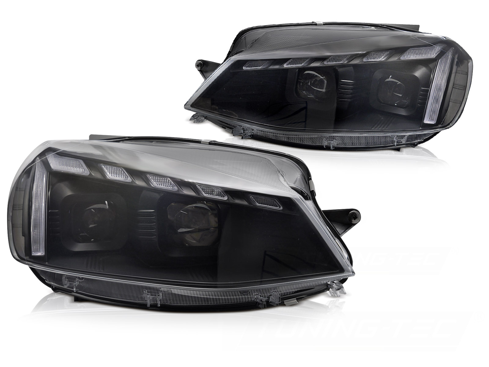 Scheinwerfer DRL LED Tagfahrlicht für VW Golf 7.5 VII Facelift Bj. 17-20 Schwarz