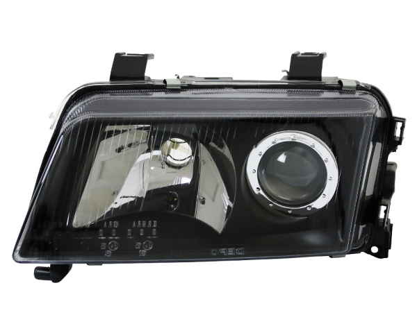 Scheinwerfer Klarglas für Audi A4 B5 Bj. 94-98 Schwarz