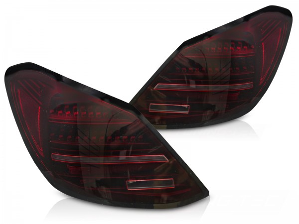Voll LED Rückleuchten für Mercedes C-Klasse W205 Limo Bj. 14-21 Rot Chrom OE LED