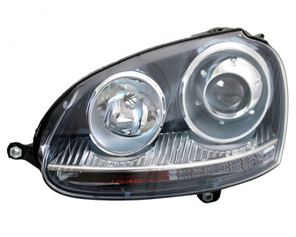 Scheinwerfer Klarglas für VW Golf 5 Jetta 3 Bj. 03-10 Schwarz