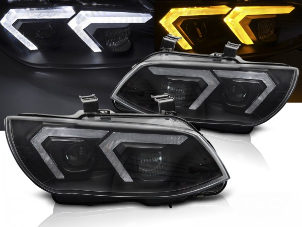 Xenon Scheinwerfer LED Tagfahrlicht für BMW E92 E93 ohne AFS Bj. 10-13 Schwarz