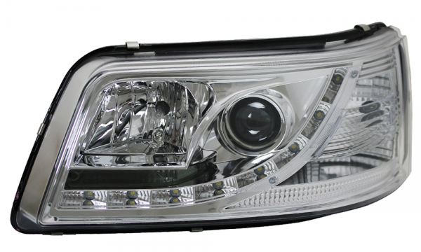 Scheinwerfer DRL LED Tagfahrlicht für VW T5 Bj. 03-09 Chrom