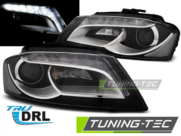 Scheinwerfer DRL LED Tagfahrlicht für Audi A3 8P 8PA Bj. 08-12 Schwarz