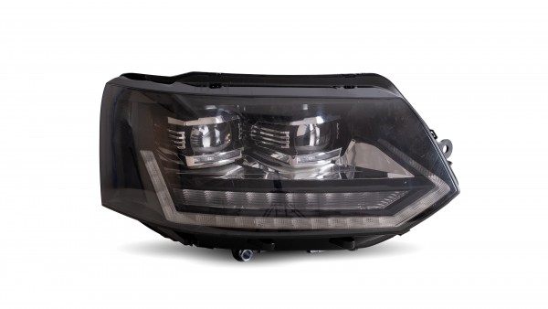 Voll LED Scheinwerfer Tagfahrlicht für VW T5 GP Facelift Bj. 10-15 Schwarz mit dynamischem LED Blink