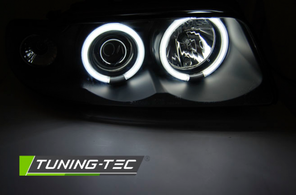 Scheinwerfer CCFL Angel Eyes für Audi A4 B5 Bj. 94-98 Schwarz