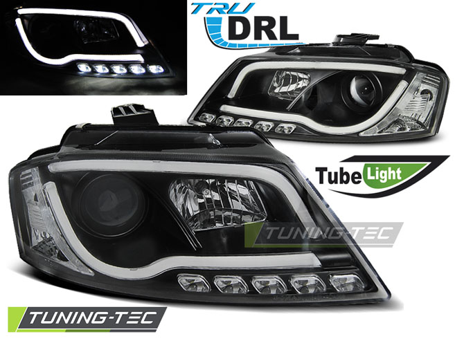 Scheinwerfer Set Daylight LED Tagfahrlicht Audi A3 8P 08-12 chrom