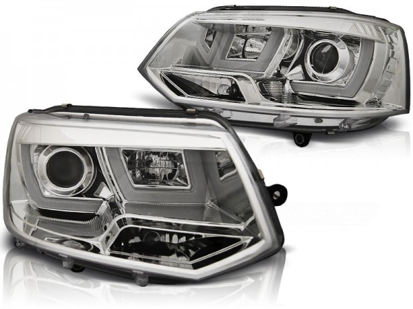Scheinwerfer DRL LED Tagfahrlicht für VW T5 GP Facelift Bj. 10-15 Chrom LTI