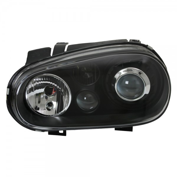 Design Scheinwerfer für VW Golf 4 IV Bj. 97-03 Schwarz mit Nebelscheinwerfer
