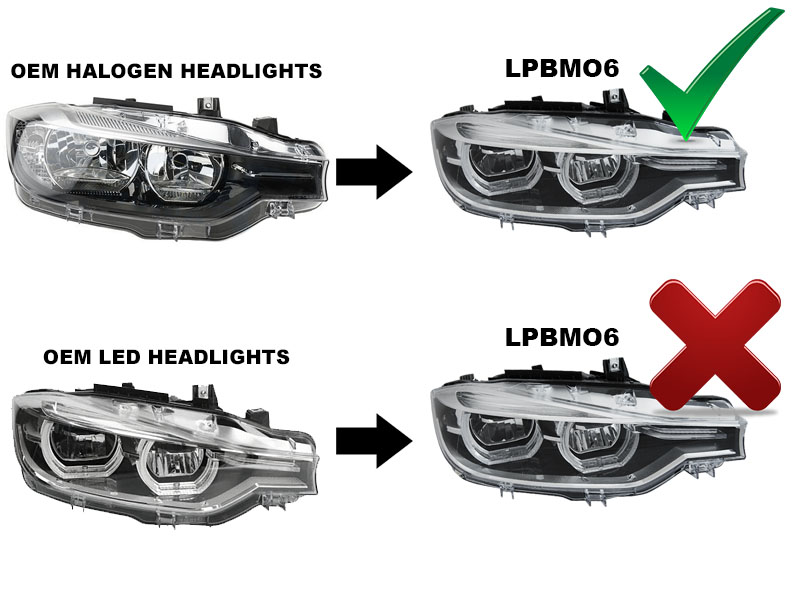 Voll LED Scheinwerfer Tagfahrlicht für BMW 3er F30 F31 LCI Facelift Bj. 15-18 Schwarz
