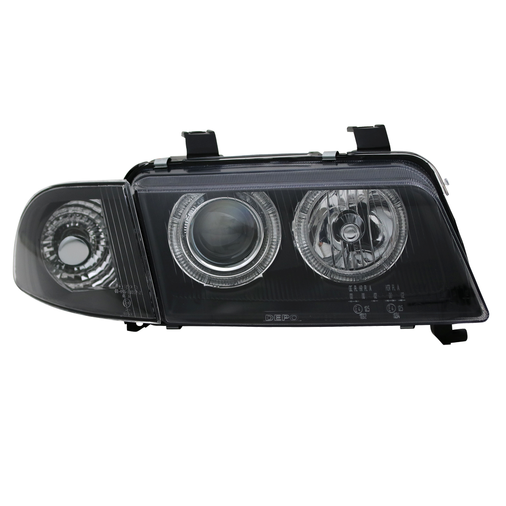 Scheinwerfer Angel Eyes für Audi A4 B5 Bj. 94-98 Schwarz